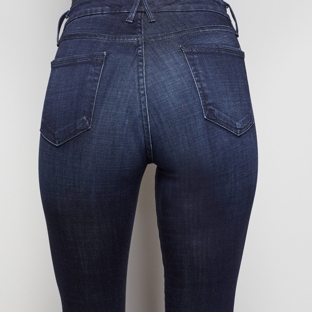 Good American jeans good waist dark blue mini slit NWT